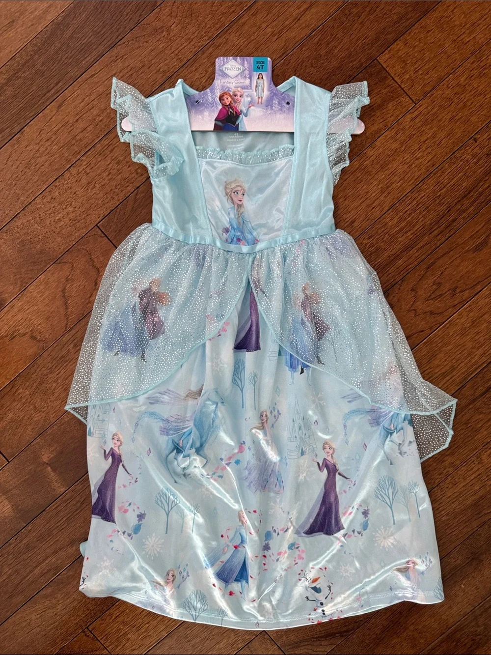 Disney Elsa Sparkle Light Blue Costume Dress